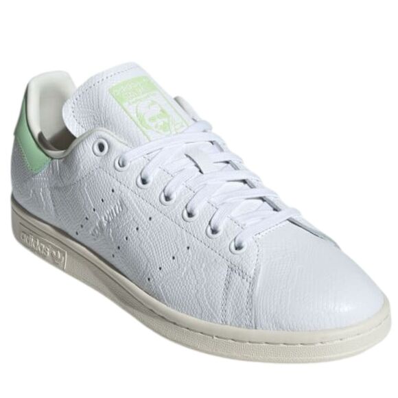 Adidas Shoes Women Size 8 Stan Smith Cloud White / Semi Green Spark / Off White - Picture 5 of 11